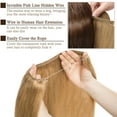 thumbnail image 5 of SEGO Wire in Human Hair Extensions Hidden Hair Extensions with Invisible Band Translucent Fish Line Hairpiece without Clip, 5 of 8