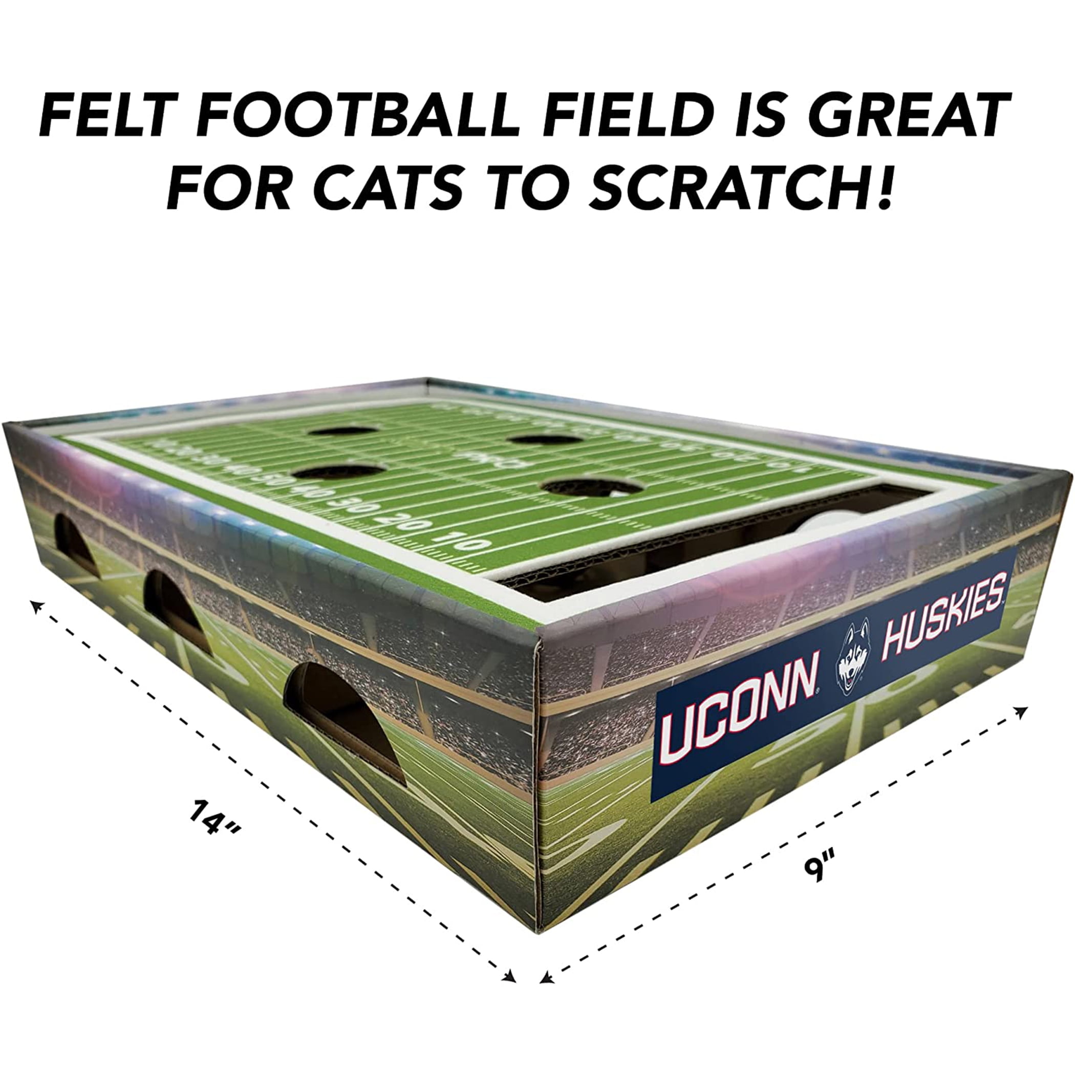 Pets First NCAA Cat Scratcher Box Football Field Designed Cat Scratcher & Lounge