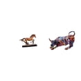 thumbnail image 1 of Figura de caballo en miniatura, escultura de resina, estatua de animal, adorno de toro, pintada a mano, coleccionable, ideal para decoración del hogar, 1 of 8