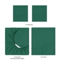 thumbnail image 6 of Mainstays Super Soft Brushed Microfiber Bed Sheet Set, Dark Green, Queen, 4 Piece, 6 of 13