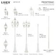 thumbnail image 6 of Livex Lighting Frontenac 3-Light Metal Outdoor Wall Lantern in Textured White, 6 of 11