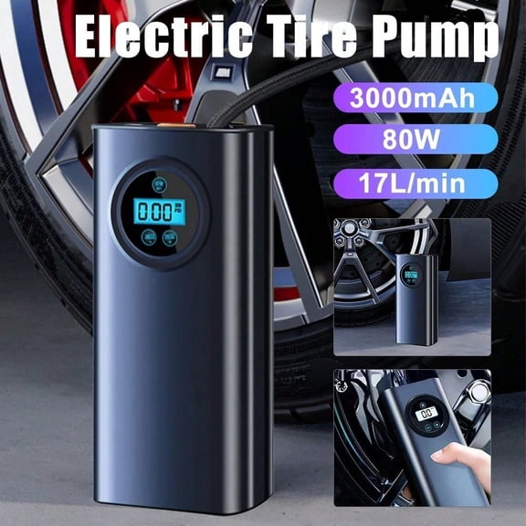 Electric Air Compressor Air Pump Rechargeable Electric Air Pump Motorcycle Handheld High Precision Tire Inflator Suitable For Cars And Bicycles