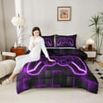 thumbnail image 4 of Castle Fairy Teens Purple Gamepads Full Size Comforter Sets,Video Game Bedding Sets, 4 of 8