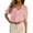 Pink, variant on Women's Summer Dressy Casual Blouses Short Sleeve V Neck Ruffle Going Out Tops Shirt Trendy Spring Outfits
