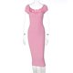 thumbnail image 5 of Txlixc Vestido de mujer bodycon, vestido de manga corta de color sólido, adecuado para fiestas Txlixc moda, 5 of 8