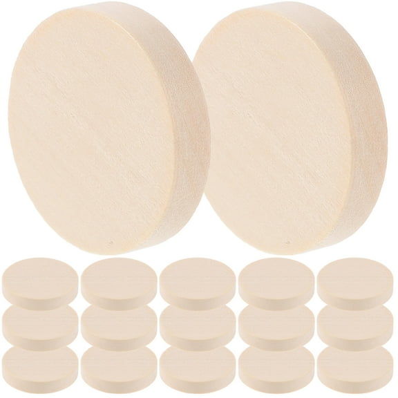 Toyvian 50pcs Craft Wood Rounds Beige Wood for DIY Projects by Artists