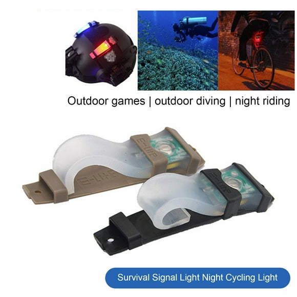 Tactical Helmet Light Push Switch 2 Modes Portable Waterproof Strobe Light Safety Alert Silicone Survival Signal Light Night Cycling Light Outdoor Adventure