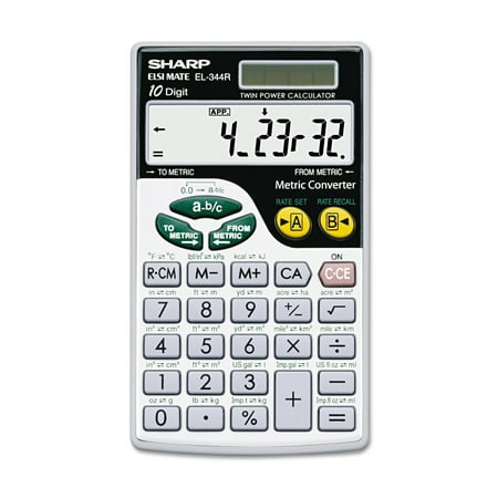 Sharp EL344RB Metric Conversion Wallet Calculator, 10-Digit LCD (Best Roth Ira Conversion Calculator)