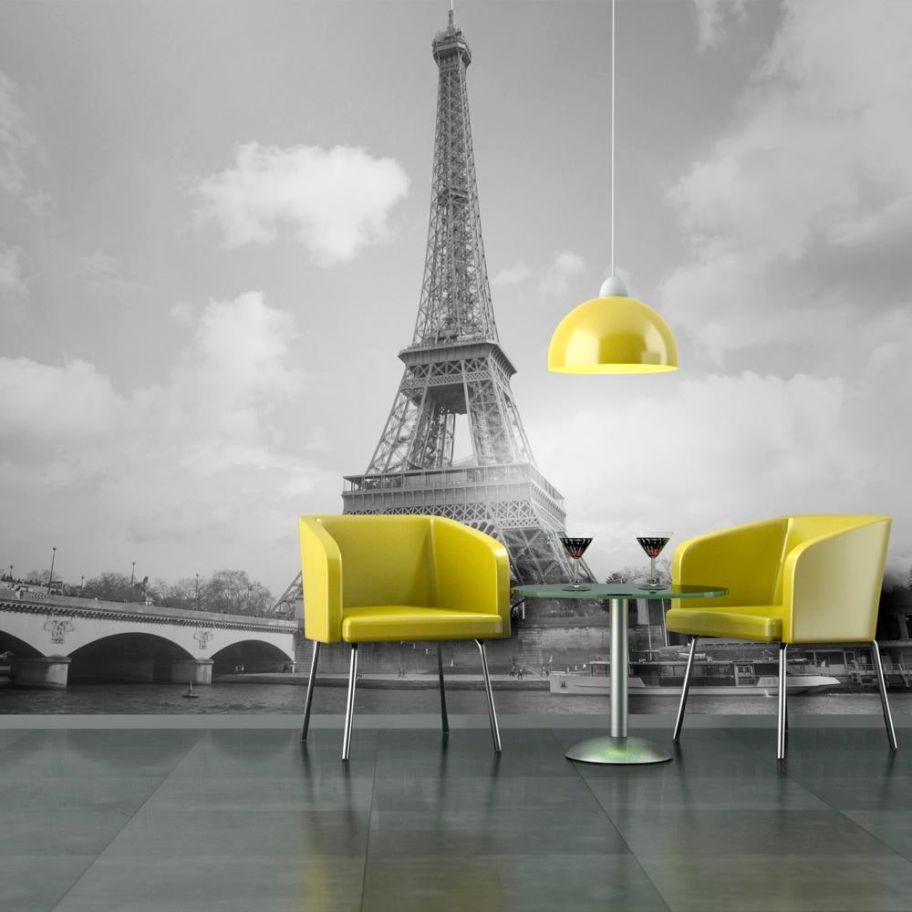 Tiptophomedecor Cityscape Wallpaper Wall Mural Seine And Eiffel Tower