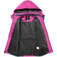 thumbnail image 3 of Girl's Waterproof Ski Snow Jacket Fleece Windproof Winter Jacket with Hood, 3 of 7