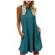 thumbnail image 2 of Puntoco Vestido Sin Mangas Con Cuello Redondo Y Falda Suelta Sin Espalda Con Cuello Halter De Primavera Y Verano Para Mujer Verde L,Regalos Para Mujer Joven, 2 of 9