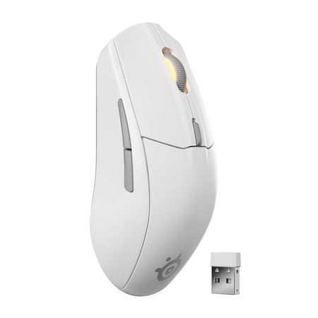 SteelSeries Rival 3 Wireless Gen 2 Gaming Mouse with 2.4GHz and Bluetooth, White