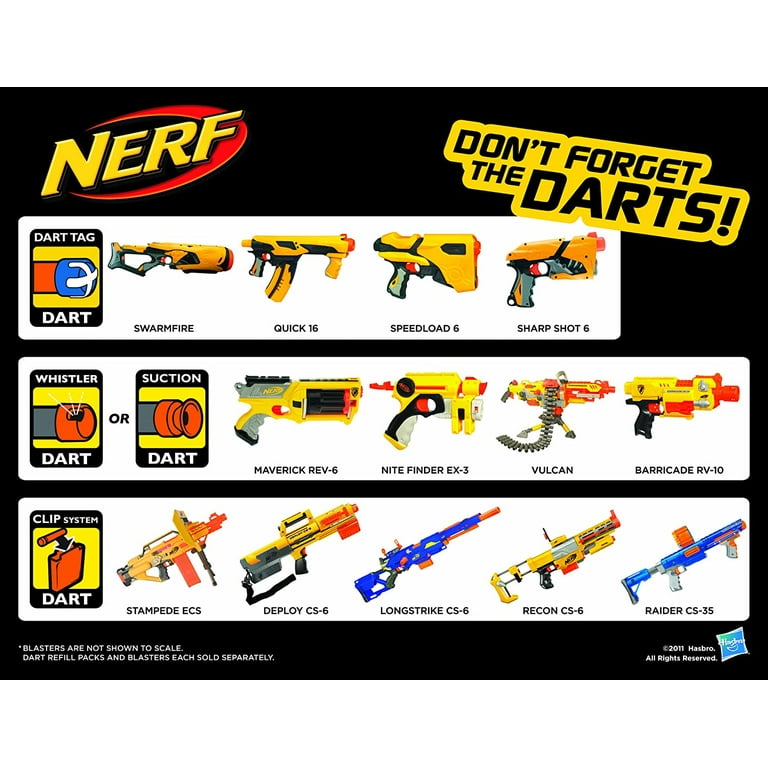  Nerf N-Strike Raider Rapid Fire CS-35 Dart Blaster - Blue :  Toys & Games