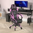thumbnail image 3 of Flash Furniture X40 Faux Leather High Back Gaming Chair with Footrest, 280 lb, Black/Purple, 3 of 9