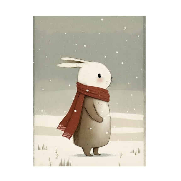 Canvas Wall Art - Bilge Paksoylu 'Rabbit 2' Wall Art for Living Room, Bedroom, or Office Décor by Trademark Fine Art - 14 x 19 Inches