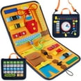 thumbnail image 1 of Busy Board Felt Busy Table Toys Preschool Educational Learning Toys for Learning Early Basic Life Skills Portable Activity Board Toys Gift for, 1 of 8