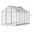 thumbnail image 3 of Walk-In Greenhouse - 10'x6' Polycarbonate Greenhouse for Winter - Plant Protector for Vegetables, Flowers, Herbs - UV Protection & Ventilation, 3 of 9