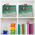 thumbnail image 6 of Yayeee Canvas Storage Basket with Handles for Shelves Fabric Bins Closet Organizer, Green and White Pattern, 6 of 8