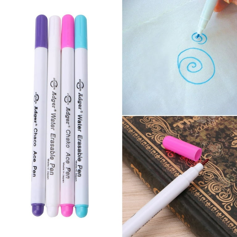 Sagasave Water Erasable Pen Soluble Marking Pen Disappearing Ink Marking Pen Fabric Marker for Cloth Sewing, Size: 15 x 1cm/5.91 x 0.39, Red