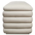 thumbnail image 3 of Accent Chair Bench Ottoman, Ivory White, Velvet, Living Kitchen Cafe Bistro Hospitality Restaurant, Modern Contemporary Boutique HB36620, 3 of 11