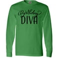thumbnail image 3 of Inktastic Birthday Diva in Black Long Sleeve T-Shirt, 3 of 5