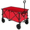 thumbnail image 1 of Costway Chariot Utilitaire de Camping Pliant et Rabattable avec Roues et Poignée Réglable Rouge, 1 of 10