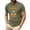 Army Green, variant on Men's St. Patrick's Day Lucky Clover Graphic Crew Neck Short Sleeve T Shirt