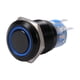 thumbnail image 4 of Interruptor plano de botón pulsador con pestillo autoblocante impermeable negro de 19 mm 12-24 V ON/OFF LED azul, 4 of 5