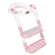 thumbnail image 1 of Baño Entrenador Infantil con Escalera Asiento Acolchado Antideslizante Plegable y Ajustable para Sanitario Común - Rosa, 1 of 7