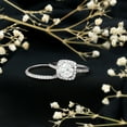 thumbnail image 2 of 925 Sterling Silver 3 Carat Round Moissanite Solitaire With Accents Women Wedding Engagement Promise Ring_8, 2 of 4