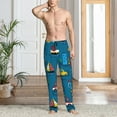 thumbnail image 5 of Uemuo Transportations with Buildings Pattern Men's Wide Leg Palazzo Lounge Pants with Pockets Light Weight Loose Comfy Casual Pajama Pants-X-Large, 5 of 9