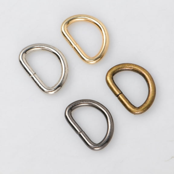 SOPOTUTU D Rings Heavy Duty D Ring Zinc Alloy Assorted Color Multipurpose Collar Making 40 Pcs
