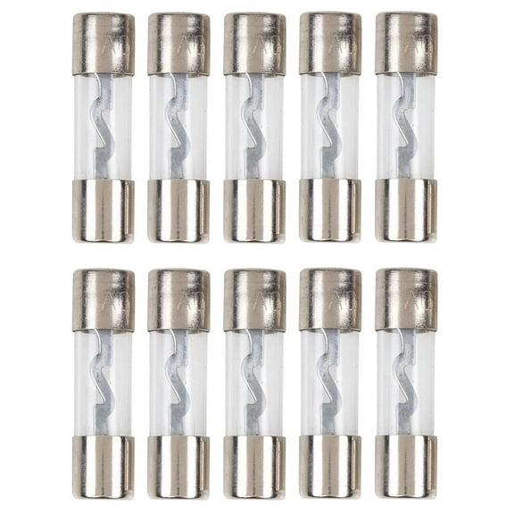 Topzone 12V Glass Cartridge AGU Inline 10 Assortment Fuse Car Audio for Fuse Holder 5A to 20 A