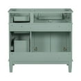 thumbnail image 4 of [Cabinet Only] 36" Bathroom Vanity with Featuring Two Soft Close Doors and Four Drawers, Bathroom Cabinet with Solid Wooden Frame, Green(Sink not Included), 4 of 8