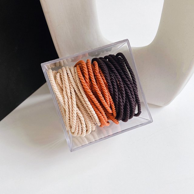 Barril 100 banda para el cabello básica sin costuras hilo antideslizante cuerda para el cabello cola de caballo alta cuerda para el cabello que no daña la banda de goma para el cabello