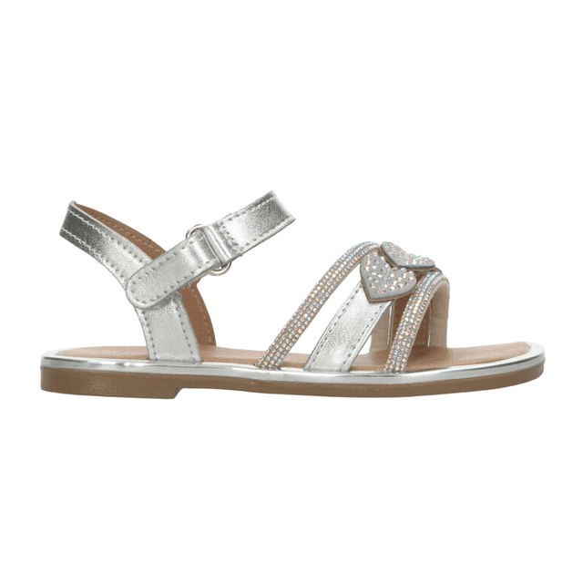Sandalia Vavito Niña Plateado Corazón Casual T18-22 plateado 21