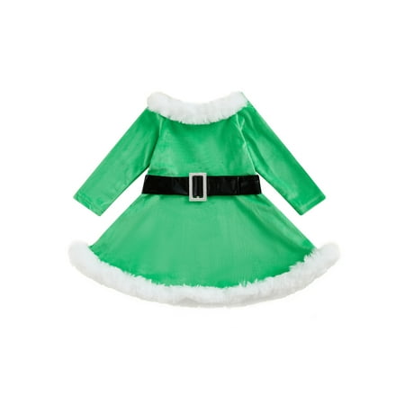 

Musuos Santa Claus Costume Dresses for Toddler Girls Christmas Holidays Cosplay Dress