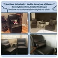 thumbnail image 3 of Serta Copenhagen Bonded Leather Slipper Chair Chestnut Brown, 3 of 6