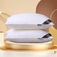 thumbnail image 7 of Lumxatz Hotel Grade Goose Feather and Down Bed Pillow, Soft Supportive Hypoallergenic Pillow for Back Side and Stomach Sleepers, Skin Friendly Cotton Cover, D, 7 of 7