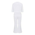 thumbnail image 4 of GILIGEGE 2 Piece Sets for Women Summer Elegant Commuting Fashion Casual Women's Two Piece White Xxl, 4 of 9