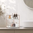 thumbnail image 2 of GHSDFBB Bathroom Organizers Countertop, 2-Tier Corner Shelf, Counter Organizers, Bathroom Storage, Makeup Cosmetic Perfume Vanity Organizers for Bathroom Washroom Kitchen Spice Rack, 2 of 7