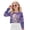 Highland Cow Moon Lavender, variant on COEQINE Girls Crop Top Sweatshirt Long Sleeve Crewneck Fall Winter Pullover Cute Casual Loose Fit Streetwear Clothes for Teen Kids Age 5-6, Highland Cow Moon Lavender