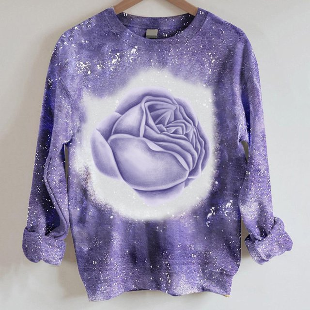 Sudadera De Manga Larga Con Estampado De Flores Likrtyny Arte Deco