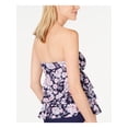 thumbnail image 2 of ISLAND ESCAPE Women's Navy Floral Stretch Removable Cups Lined Convertible Tiered Santa Barbara Bandini Swimsuit Top 8, 2 of 2