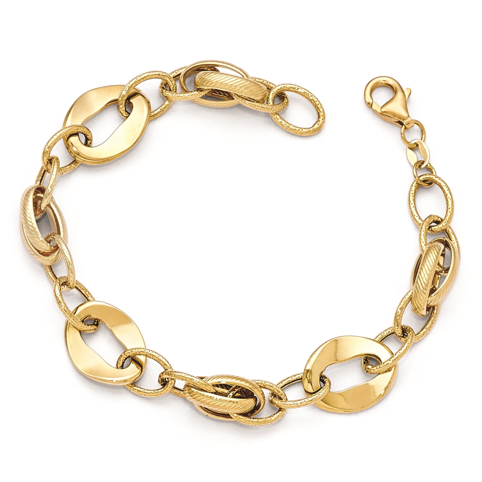 Leslie's Ladies 14k Yellow Gold Leslies Polished and Textured Fancy