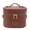 Brown, variant on Oasiva Portable Cosmetic Case Deep Lid Space Zippered Makeup Bag for Women Travel Use