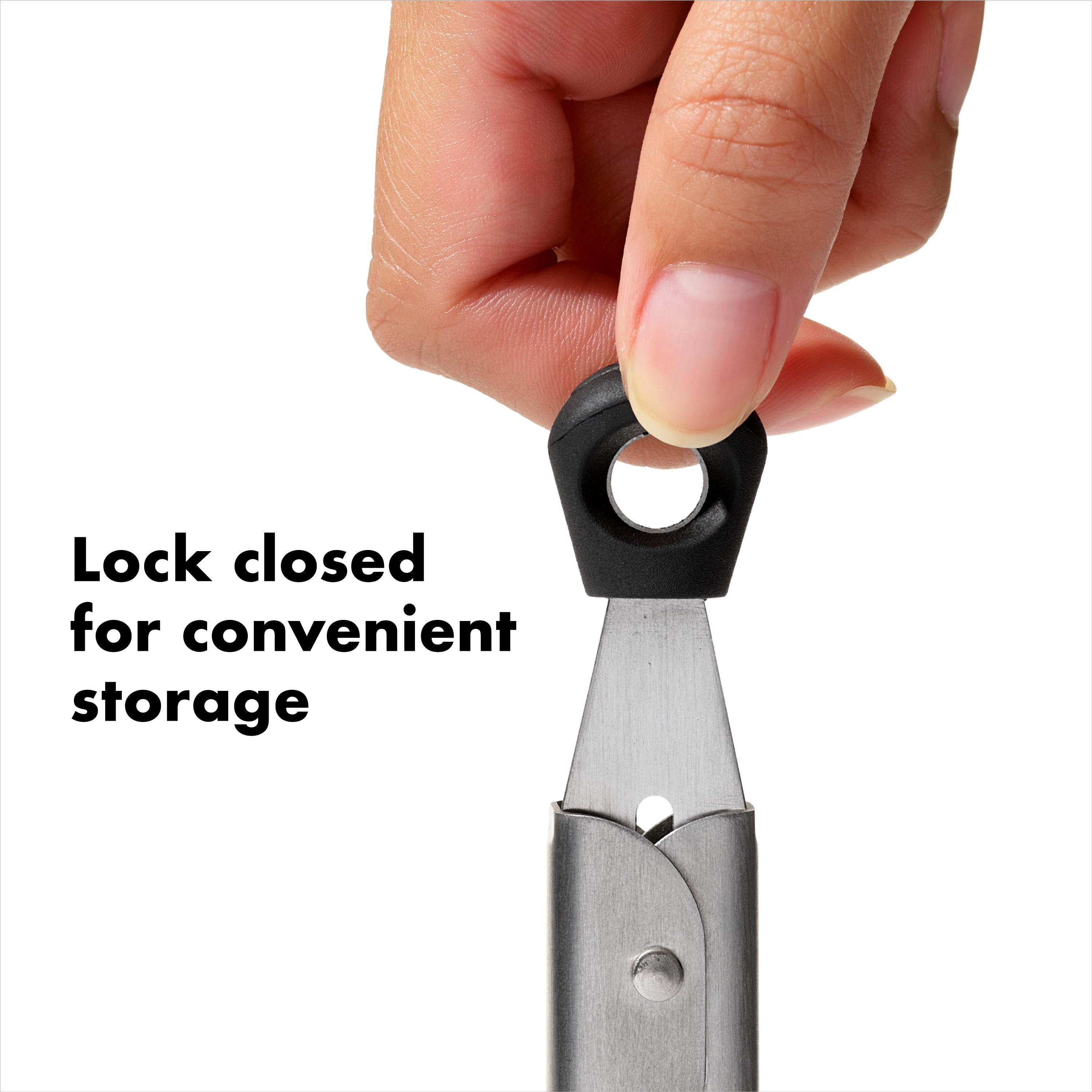 OXO SoftWorks Stainless Steel Mini 7-inch Food Tong with Locking Handle