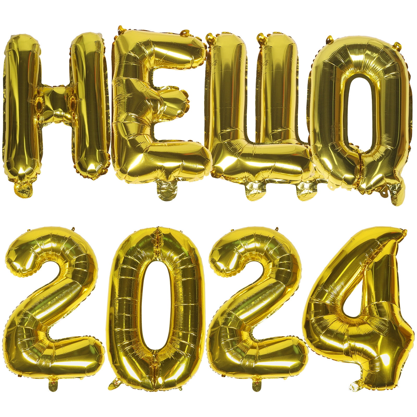 2024 Arch Display Gold Numbers (4 Mylar Balloons) - Balloon Delivery by