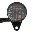 thumbnail image 4 of Odómetro digital universal para motocicleta velocímetro tacómetro con indicador LED negro, 4 of 11