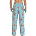 thumbnail image 3 of Uemuo I Am A Fan Popcorn Pattern Men's Wide Leg Palazzo Lounge Pants with Pockets Light Weight Loose Comfy Casual Pajama Pants-X-Large, 3 of 9